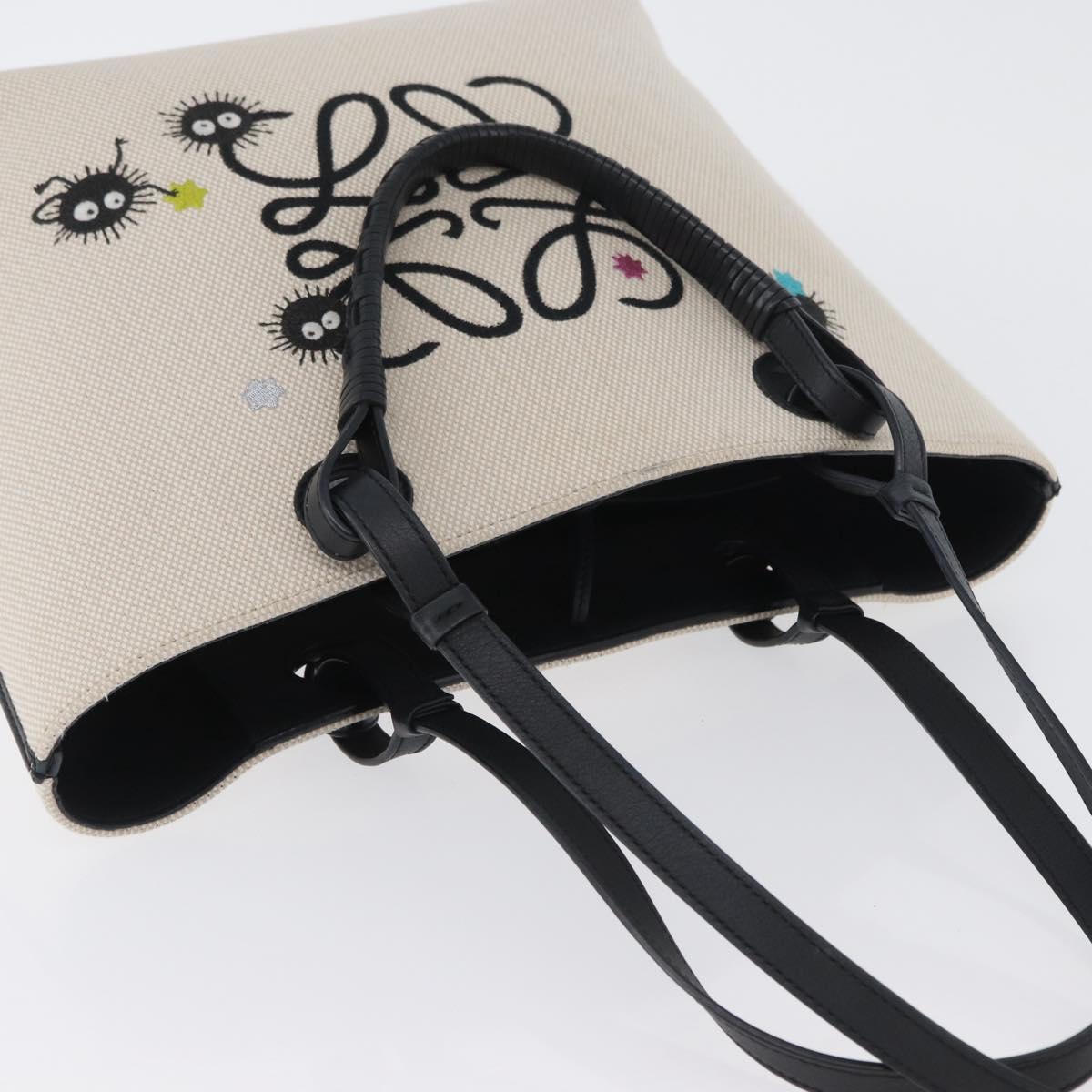 LOEWE × Studio Ghibli Susuwatari Spirited Away Bag Canvas Cream Auth 167021SM