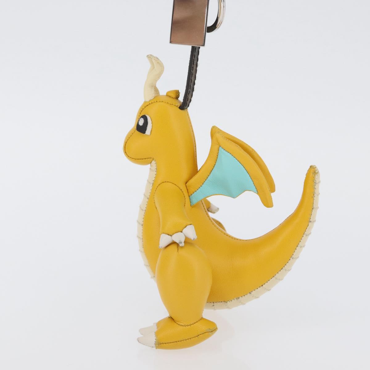 FENDI FENDI x FRGMT x POKÉMON Pokémon Charm Leather Yellow Auth 167029SM