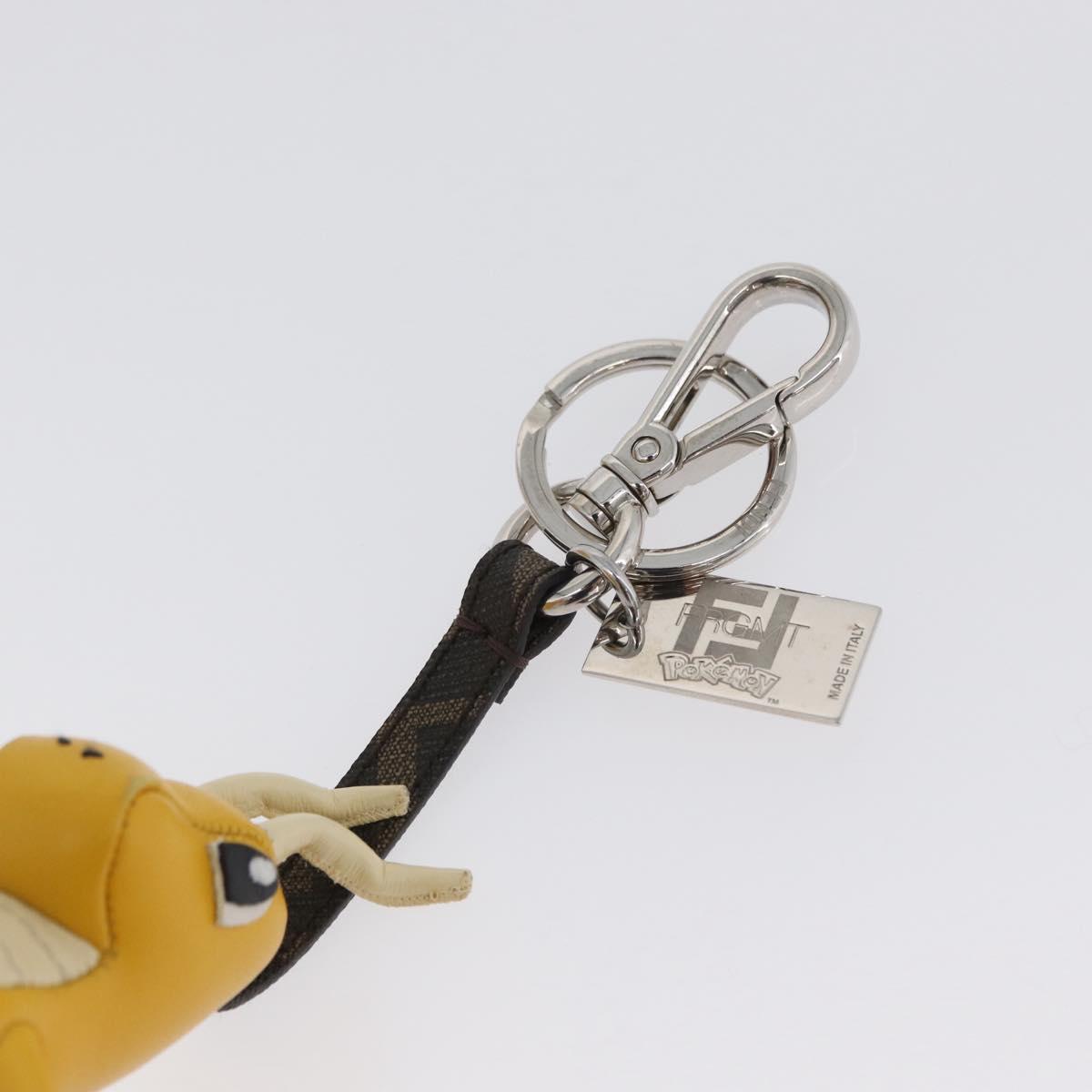 FENDI FENDI x FRGMT x POKÉMON Pokémon Charm Leather Yellow Auth 167029SM