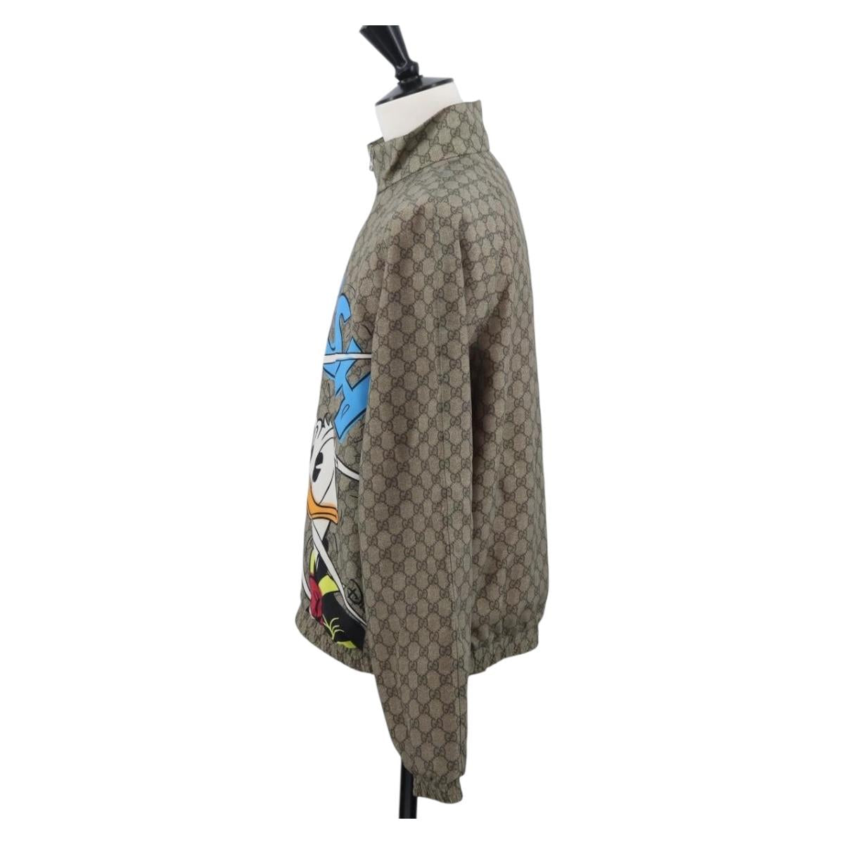 GUCCI GG Supreme Donald Duck Blouson PVC Beige Auth 167030SM