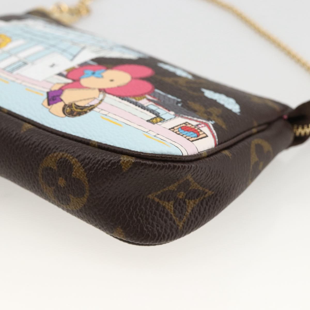 LOUIS VUITTON Monogram Vivienne Mini Pochette Accessoires M81633 Auth 167031SM