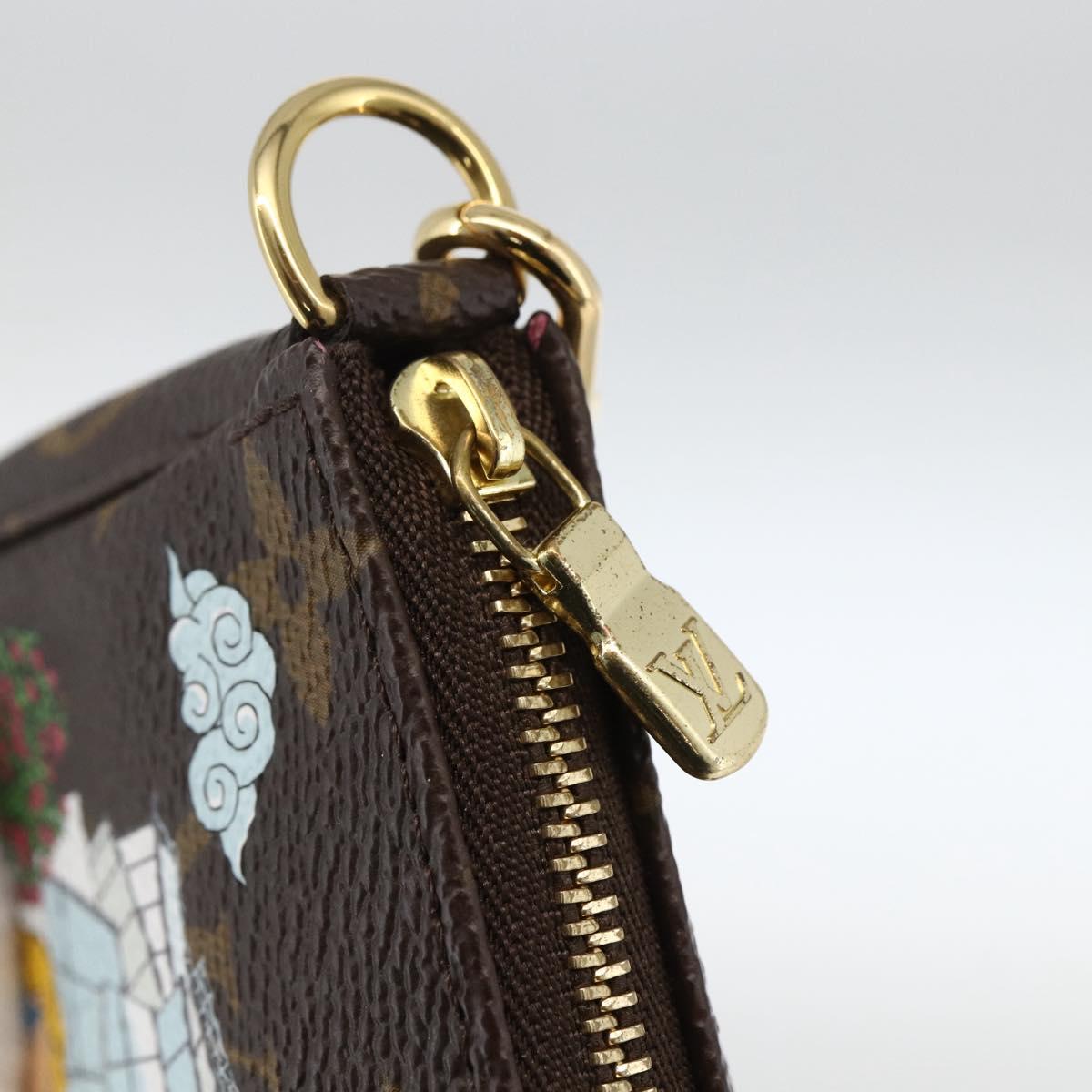 LOUIS VUITTON Monogram Vivienne Mini Pochette Accessoires M81633 Auth 167031SM
