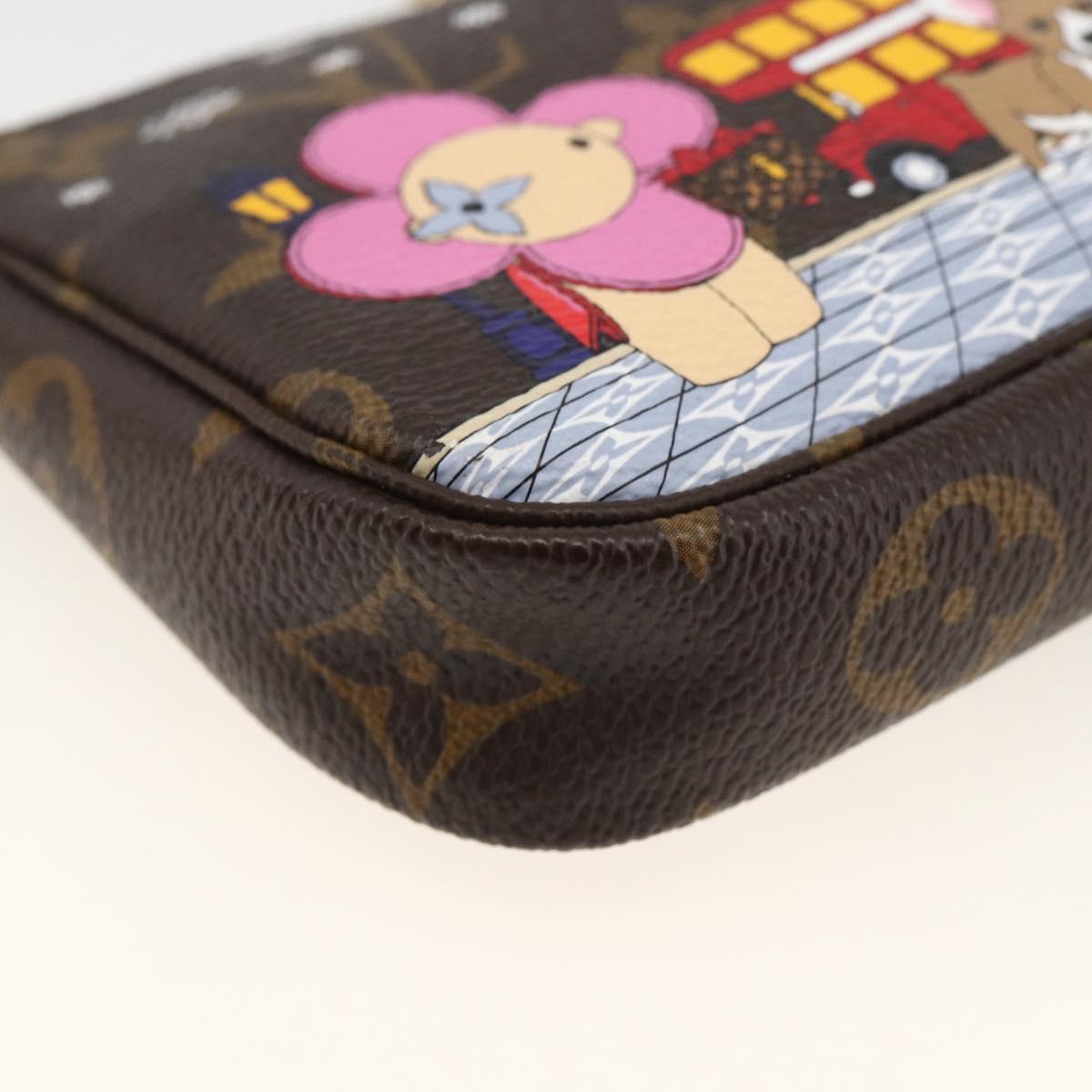 LOUIS VUITTON Monogram Vivienne Mini Pochette Accessoires M80863 Auth 167032SM