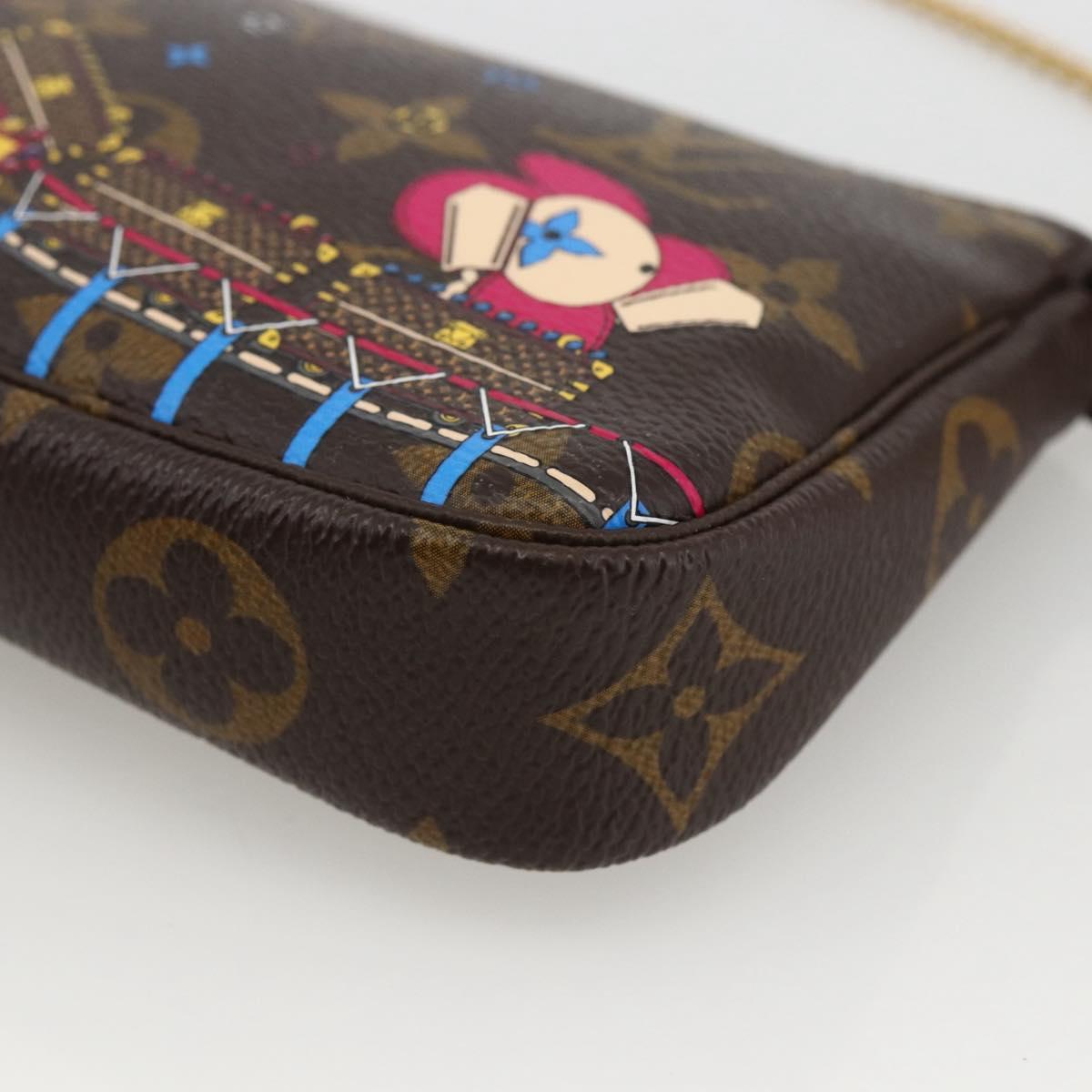 LOUIS VUITTON Monogram Vivienne Mini Pochette Accessoires M81637 Auth 167034SM