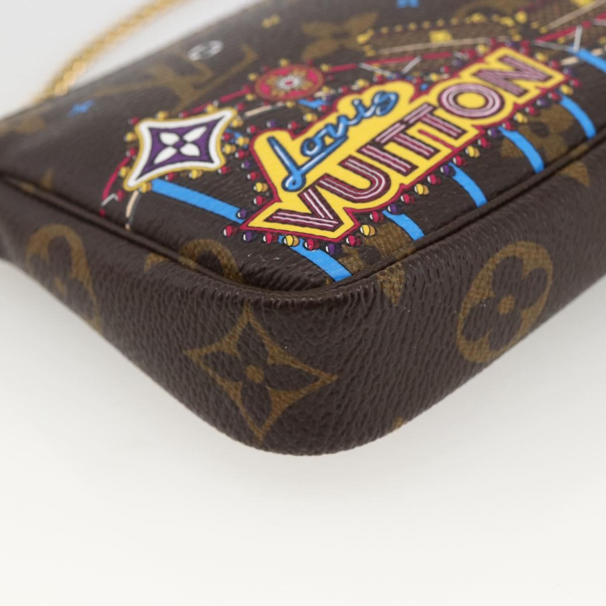 LOUIS VUITTON Monogram Vivienne Mini Pochette Accessoires M81637 Auth 167034SM