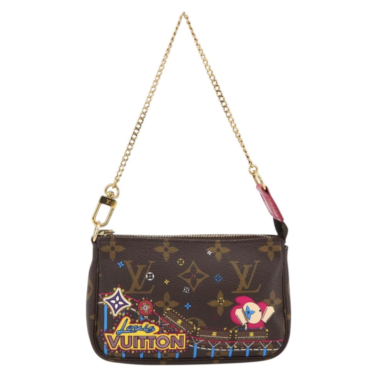 LOUIS VUITTON Monogram Vivienne Mini Pochette Accessoires M81637 Auth 167034SM