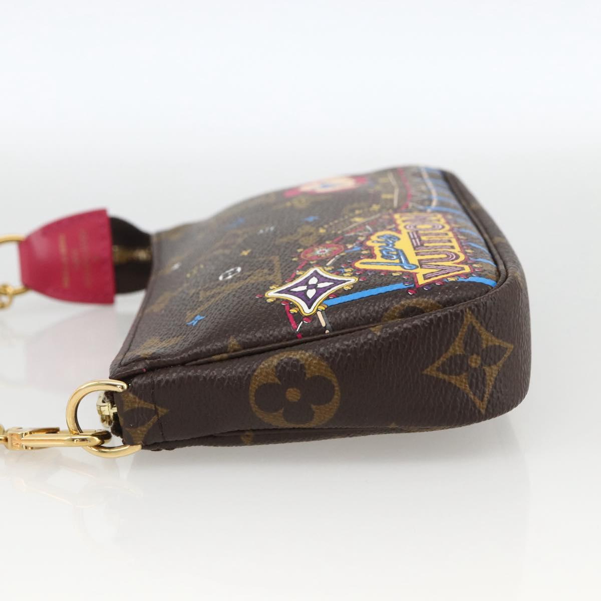 LOUIS VUITTON Monogram Vivienne Mini Pochette Accessoires M81637 Auth 167034SM