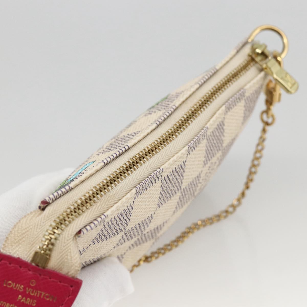 LOUIS VUITTON Azur Vivienne Mini Pochette Accessoires N60487 LV Auth 167035SM