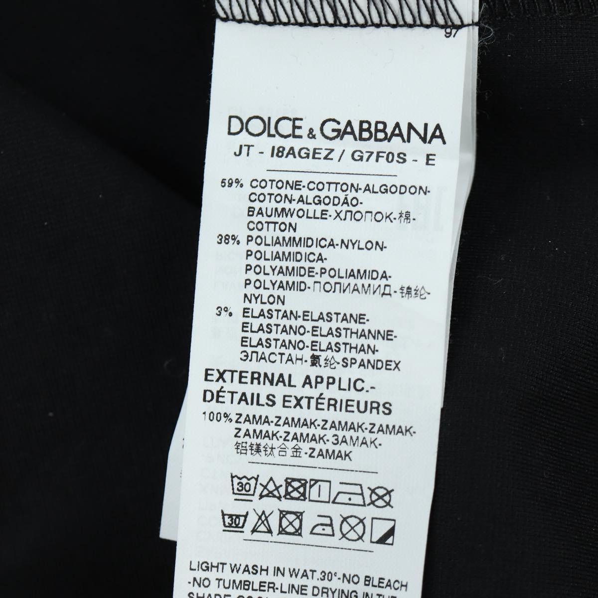 DOLCE&GABBANA D&G × Jujutsu Kaisen T Shirt Cotton Black Auth 167064SM