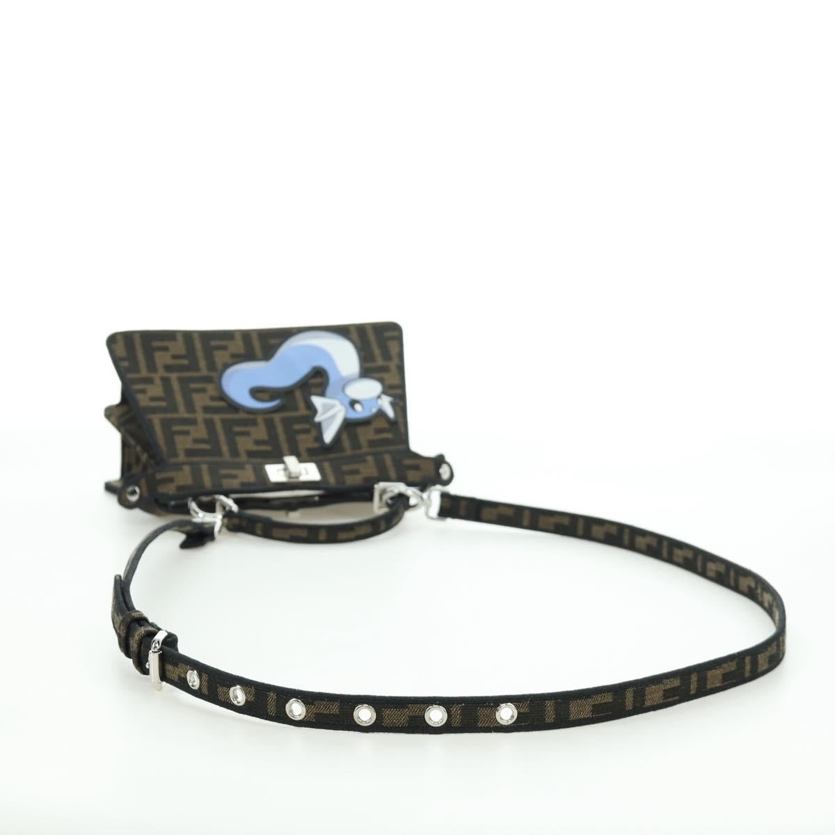 FENDI x FRGMT x POKÉMON Zucca Peek A Boo Dratini Bag 2way Brown Auth 167065SM