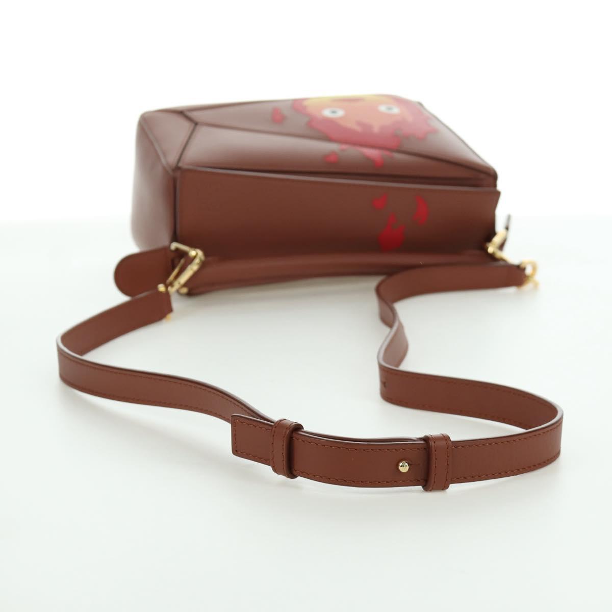 LOEWE テ Ghibli Howl's Moving Castle Puzzle Small Calcifer Leather 2way 167069SM