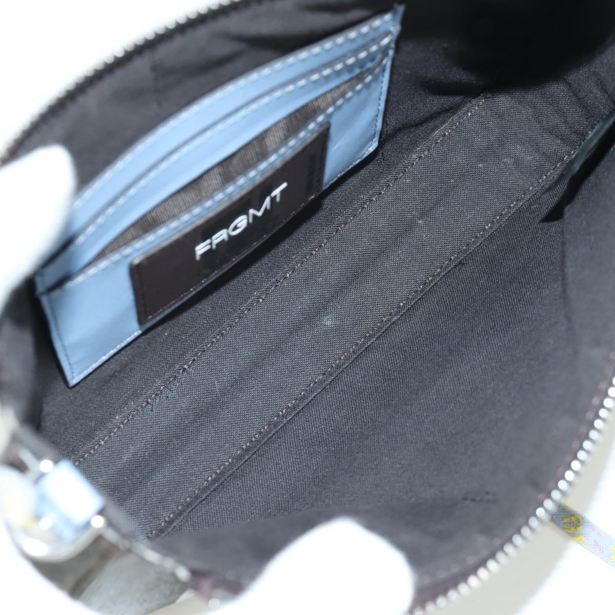FENDI Zucca Canvas Miniryu FENDI x FRGMT x POKテ窺ON Bag Black Brown Auth 167070SM