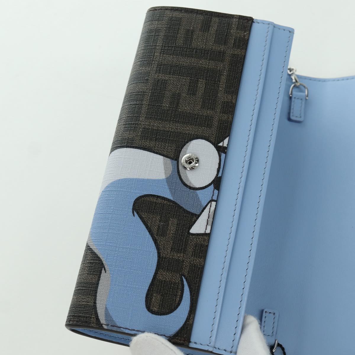 FENDI x FRGMT x POKテ窺ON Zucca Canvas Shoulder Wallet Mini Ryu Auth 167075SM