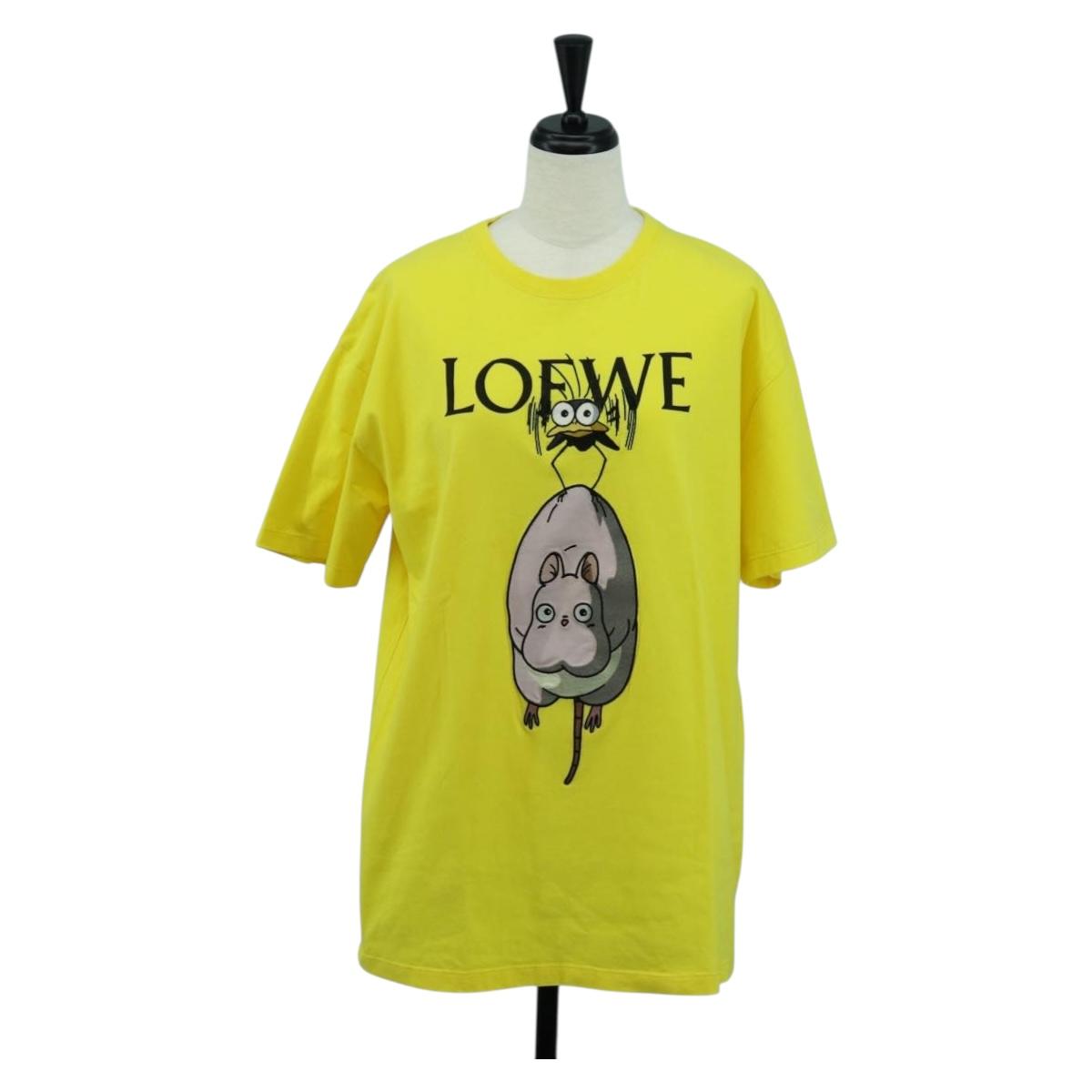 LOEWE × Studio Ghibli Spirited Away T Shirt Cotton Yellow Auth 167078M