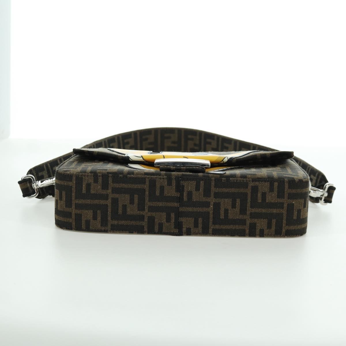 FENDI Zucca Canvas Dragonfly FRGMT POKテ窺ON Mamma Baguette Black Auth 167082SM
