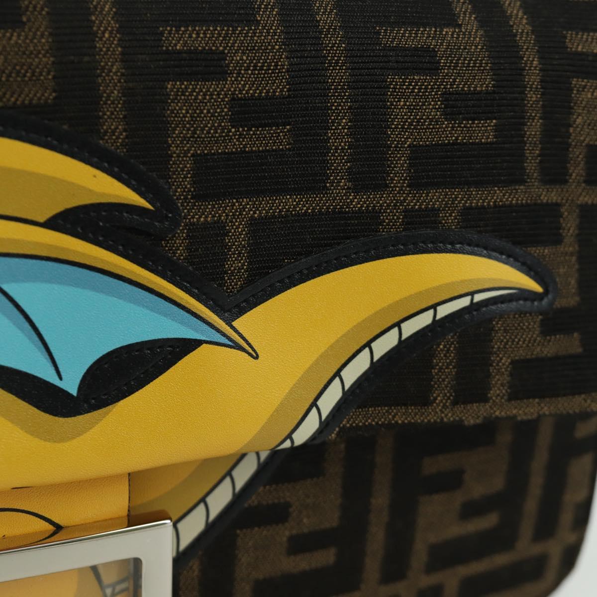 FENDI Zucca Canvas Dragonfly FRGMT POKテ窺ON Mamma Baguette Black Auth 167082SM