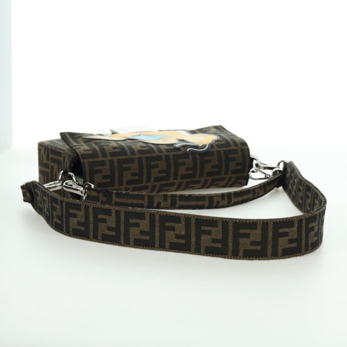 FENDI Zucca Canvas Dragonfly FRGMT POKテ窺ON Mamma Baguette Black Auth 167082SM
