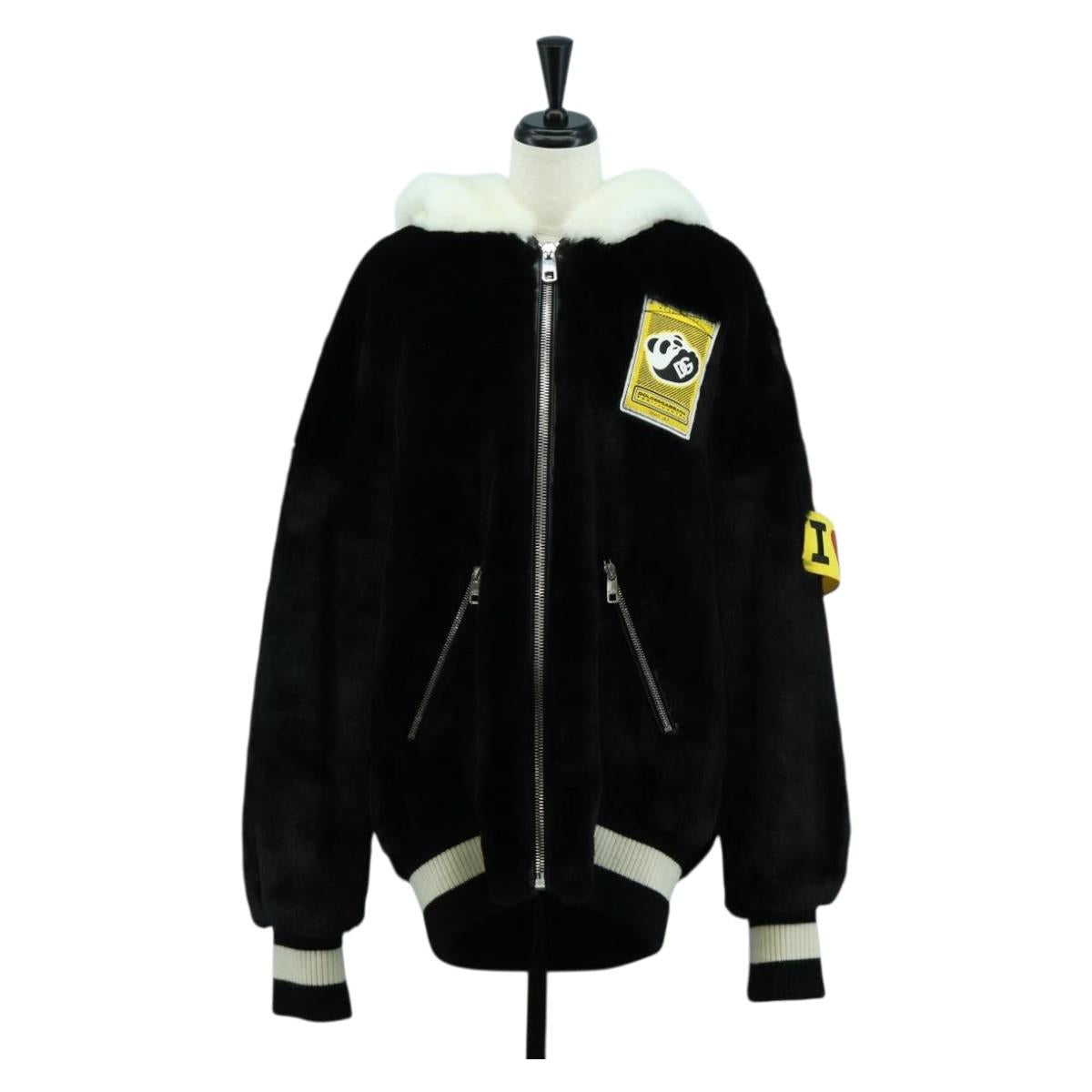 DOLCE&GABBANA D&G x Jujutsu Kaisen Fur Blouson Panda Jacket White Auth 167083SM