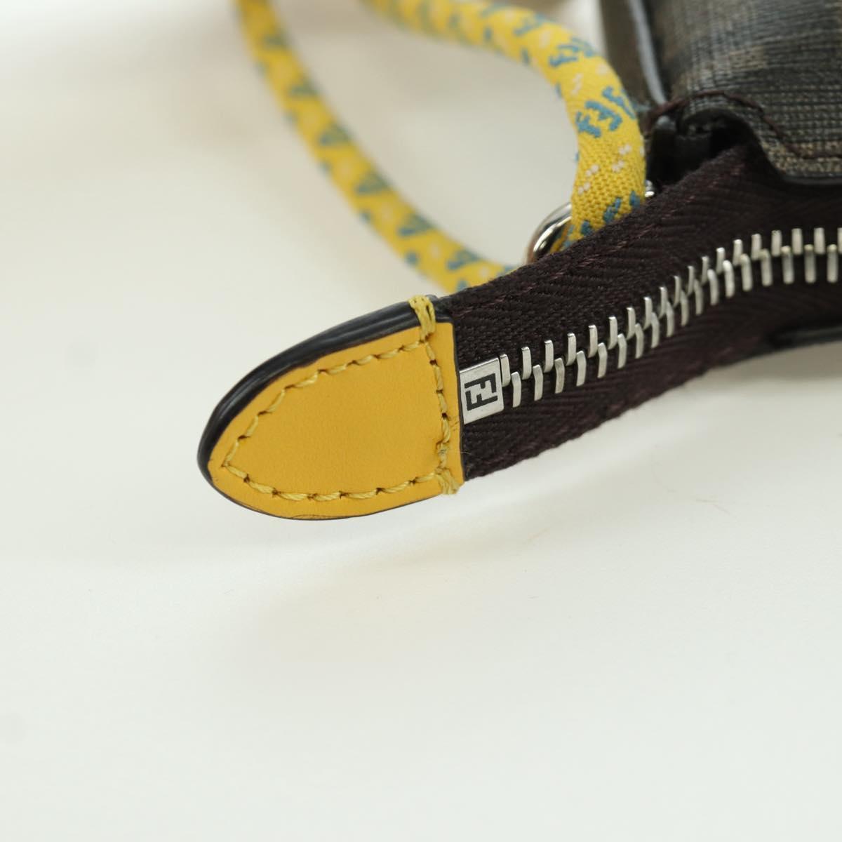 FENDI Zucca Canvas Dragonfly FENDI x FRGMT x POKテ窺ON Bag Black Auth 167090SM