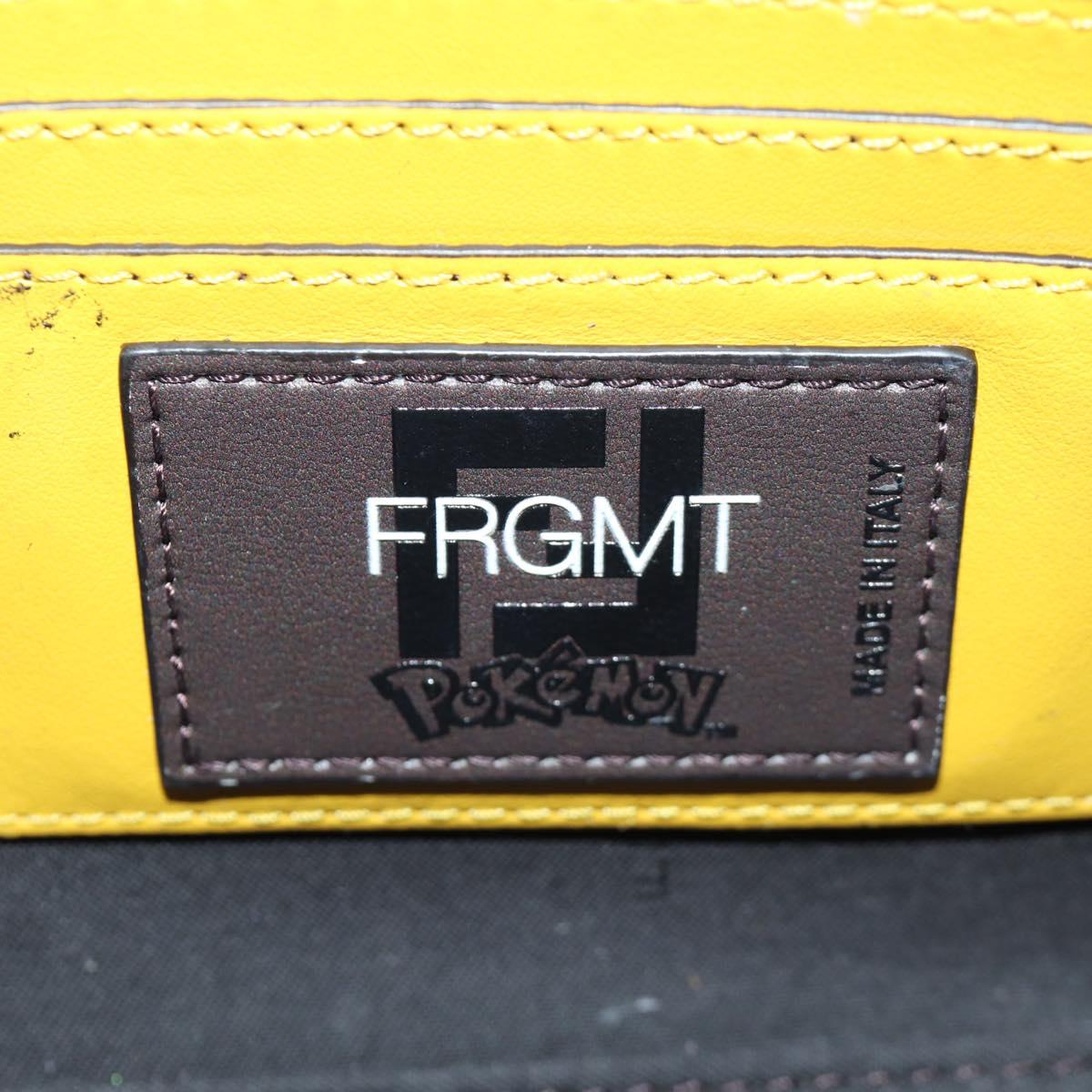 FENDI Zucca Canvas Dragonfly FENDI x FRGMT x POKテ窺ON Bag Black Auth 167090SM