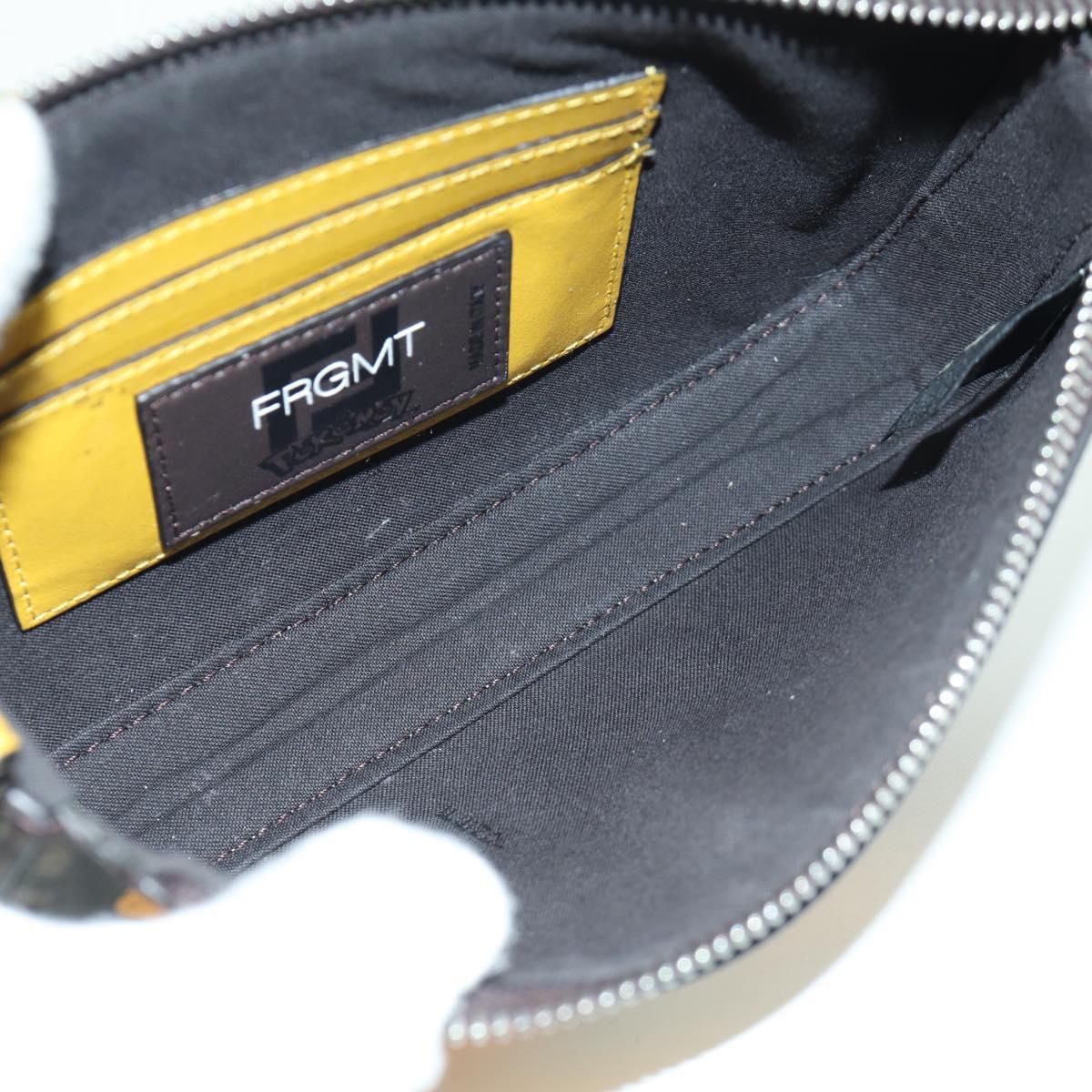 FENDI Zucca Canvas Dragonfly FENDI x FRGMT x POKテ窺ON Bag Black Auth 167090SM