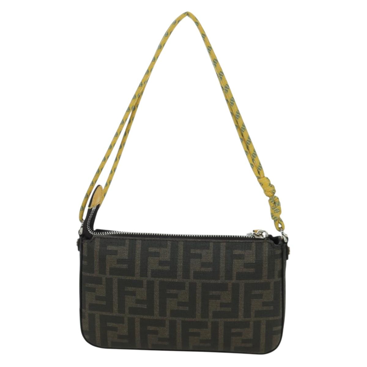FENDI Zucca Canvas Dragonfly FENDI x FRGMT x POKテ窺ON Bag Black Auth 167090SM
