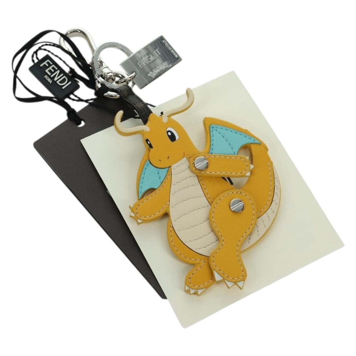 FENDI FENDI x FRGMT x POKテ窺ON Dragonite Charm Yellow Auth 167091SM