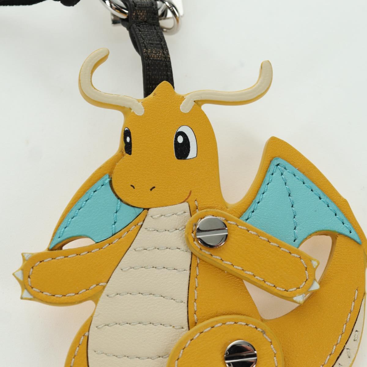 FENDI FENDI x FRGMT x POKテ窺ON Dragonite Charm Yellow Auth 167091SM