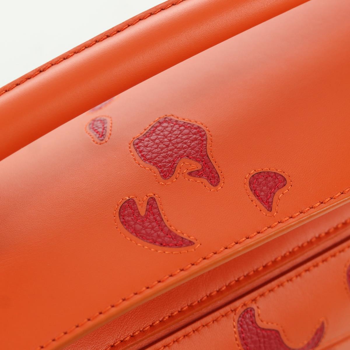 LOEWE テ Ghibli Howl's Moving Castle Puzzle Bag Calcifer Orange Auth 167092SM
