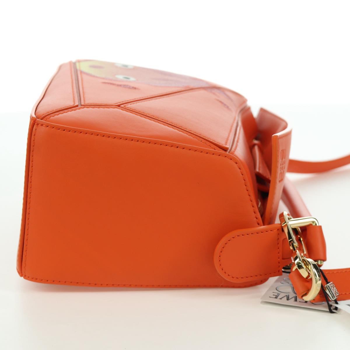 LOEWE テ Ghibli Howl's Moving Castle Puzzle Bag Calcifer Orange Auth 167092SM