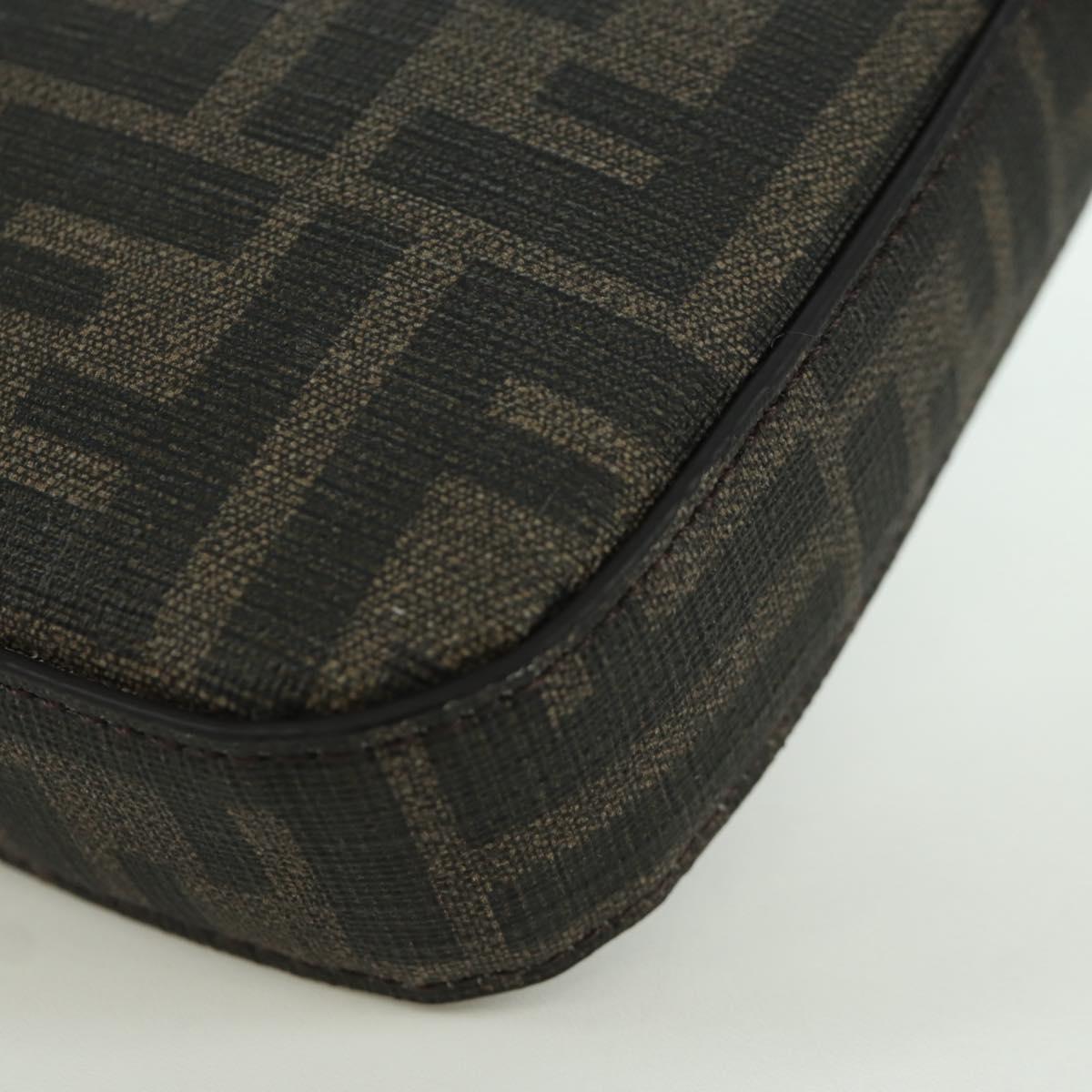 FENDI x FRGMT x POKテ窺ON Zucca Canvas Dragonfly Bag Black Brown Auth 167097SM