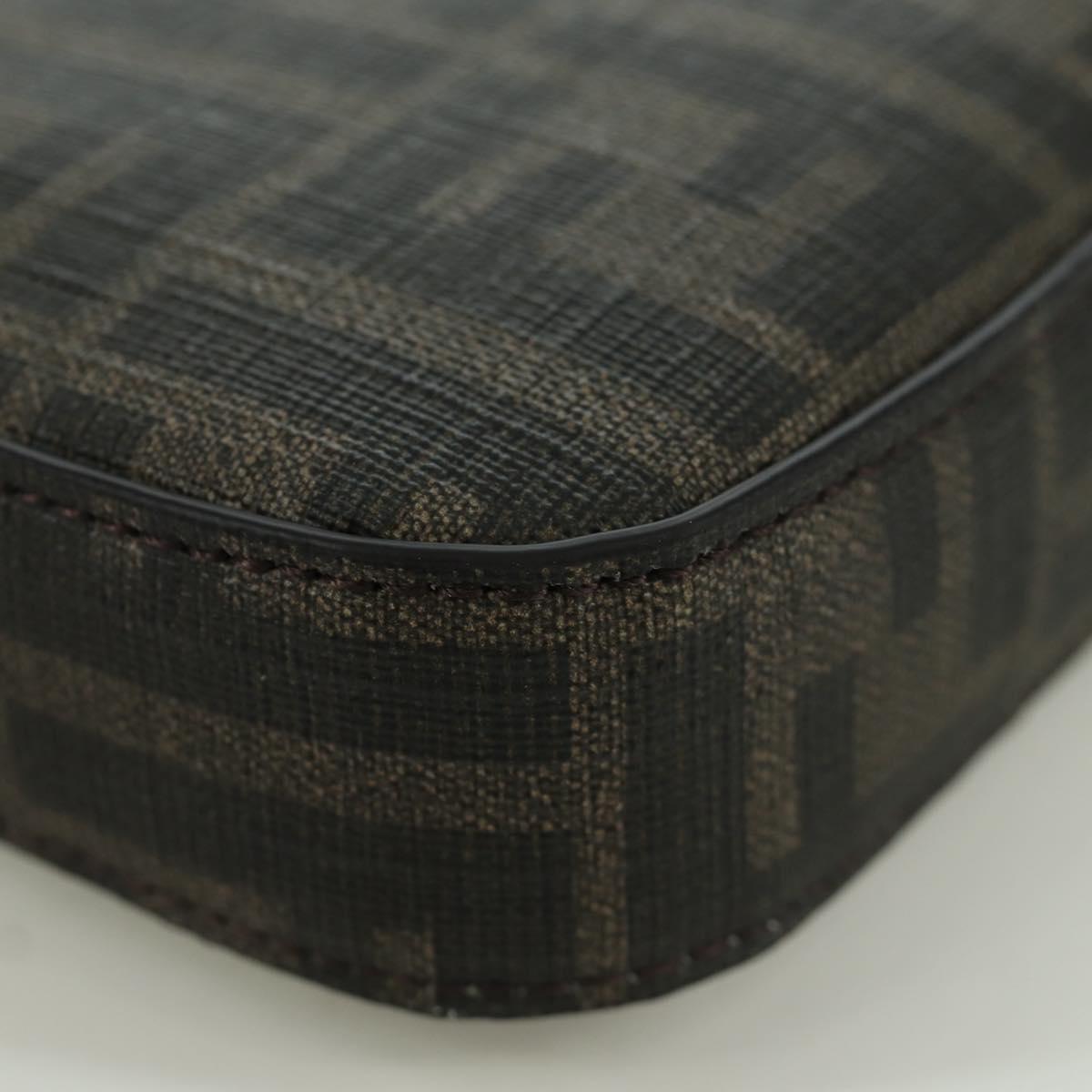 FENDI x FRGMT x POKテ窺ON Zucca Canvas Dragonfly Bag Black Brown Auth 167097SM