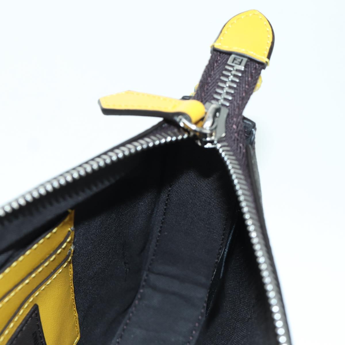 FENDI x FRGMT x POKテ窺ON Zucca Canvas Dragonfly Bag Black Brown Auth 167097SM