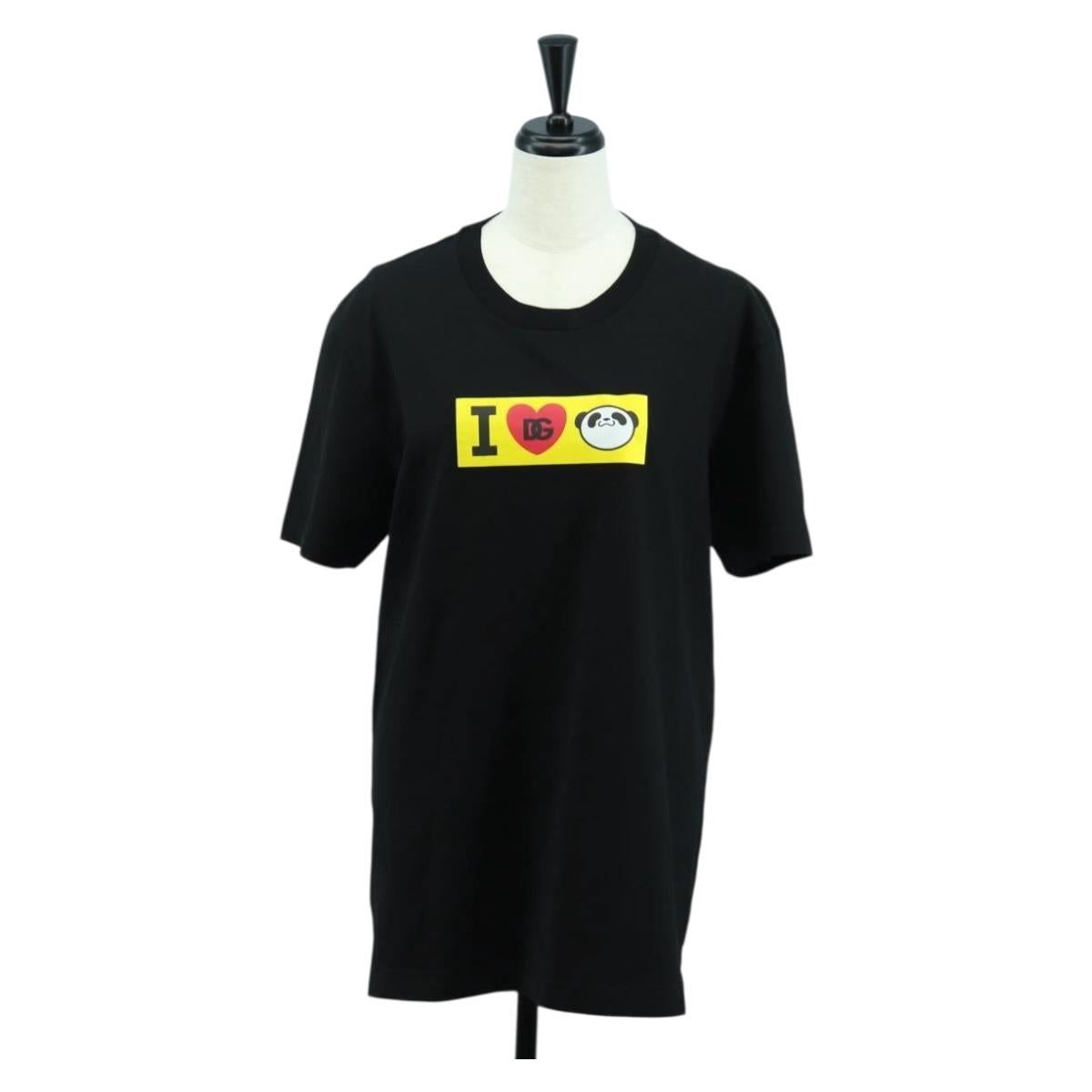 DOLCE&GABBANA D&G x Jujutsu Kaisen Panda T Shirt Cotton Black Auth 167099SM