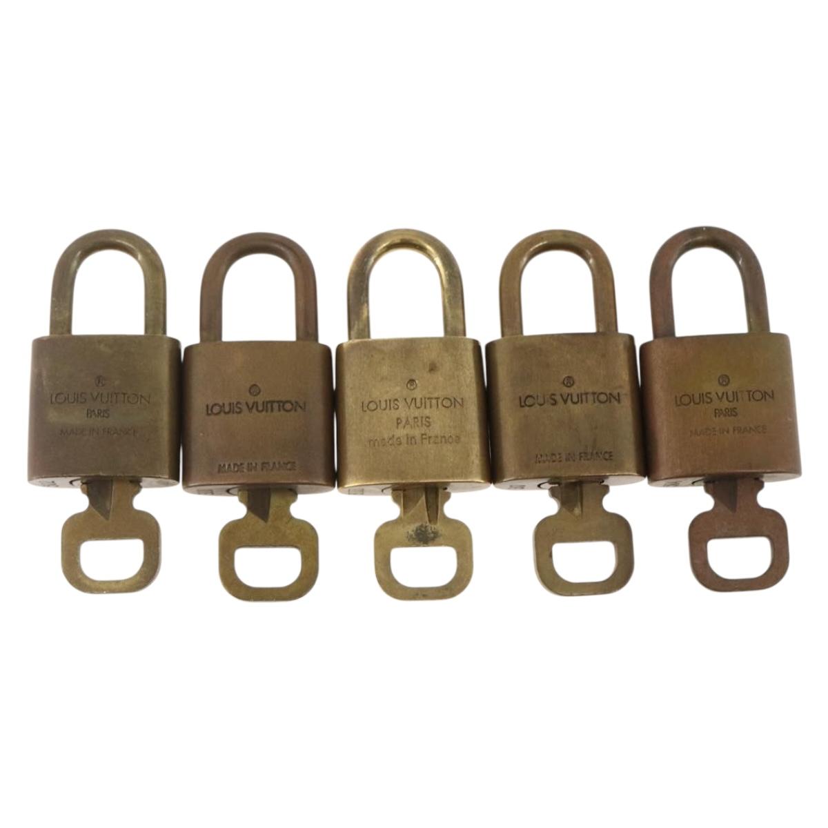 LOUIS VUITTON Padlock 5 Set Padlock metal Gold LV Auth 167101