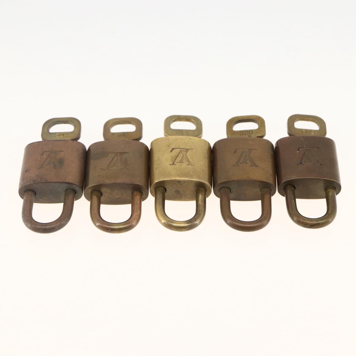 LOUIS VUITTON Padlock 5 Set Padlock metal Gold LV Auth 167101