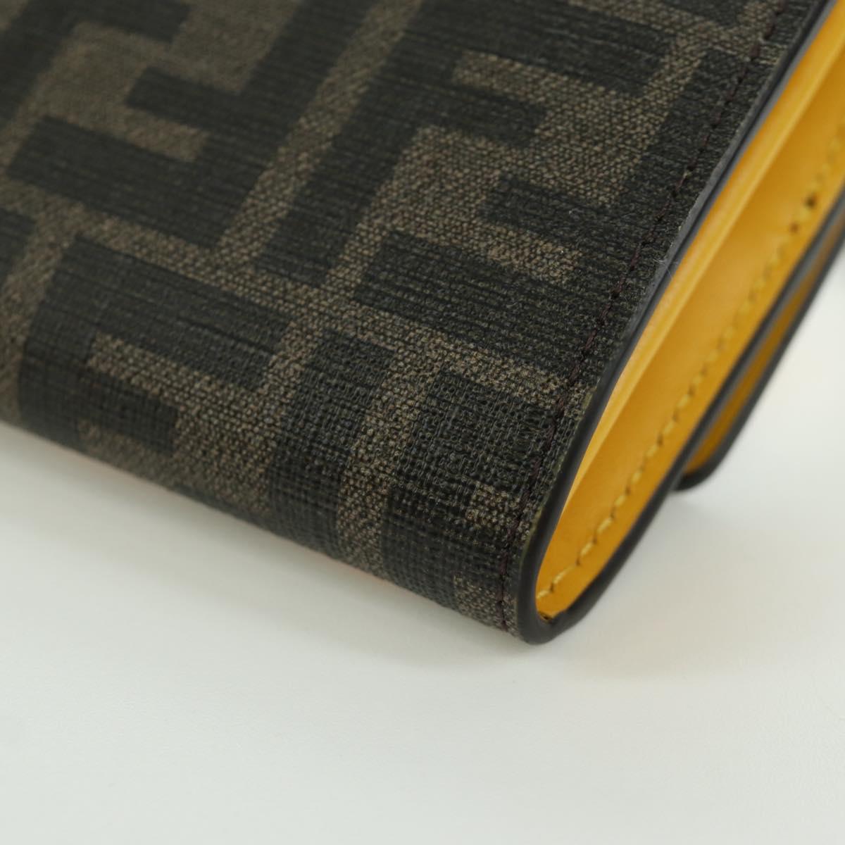 FENDI xFRGMTxPOKテ窺ON Zucca Canvas Chain Wallet Dragon Bag Black Auth 167109SM