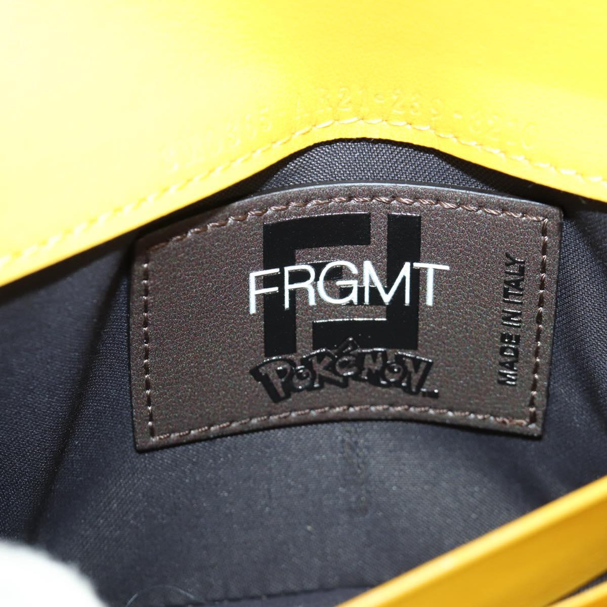 FENDI xFRGMTxPOKテ窺ON Zucca Canvas Chain Wallet Dragon Bag Black Auth 167109SM