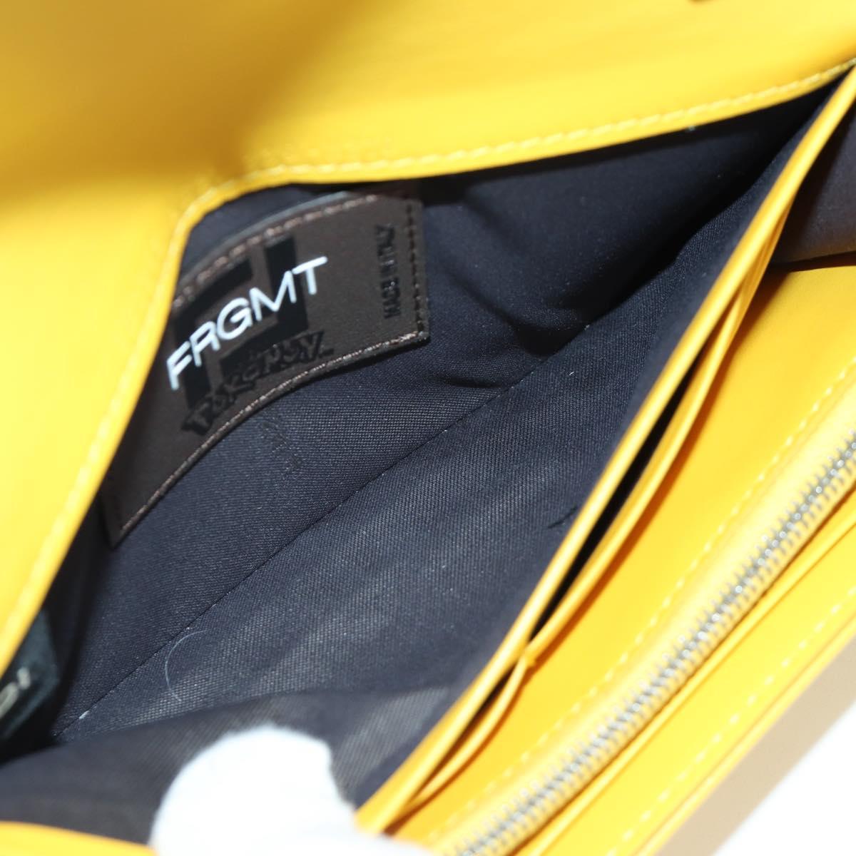FENDI xFRGMTxPOKテ窺ON Zucca Canvas Chain Wallet Dragon Bag Black Auth 167109SM