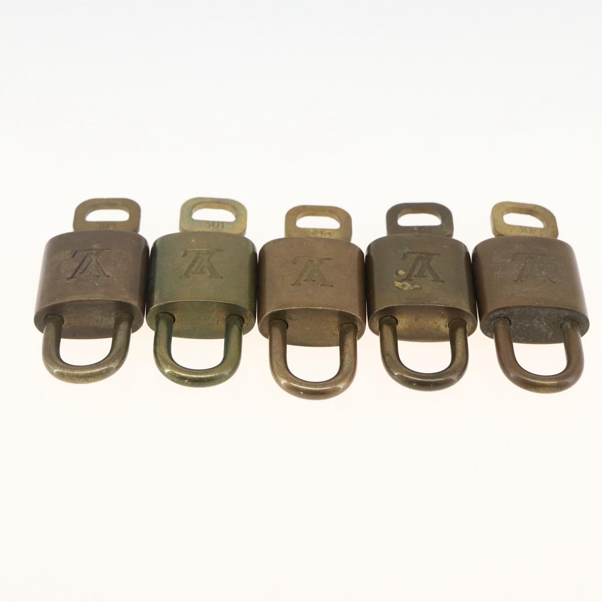 LOUIS VUITTON Padlock 5 Set Padlock metal Gold LV Auth 167111