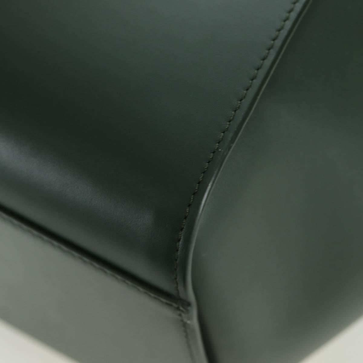LOEWE Compact Hammock Hand Bag Leather 2way Green Gold Auth 167114SM