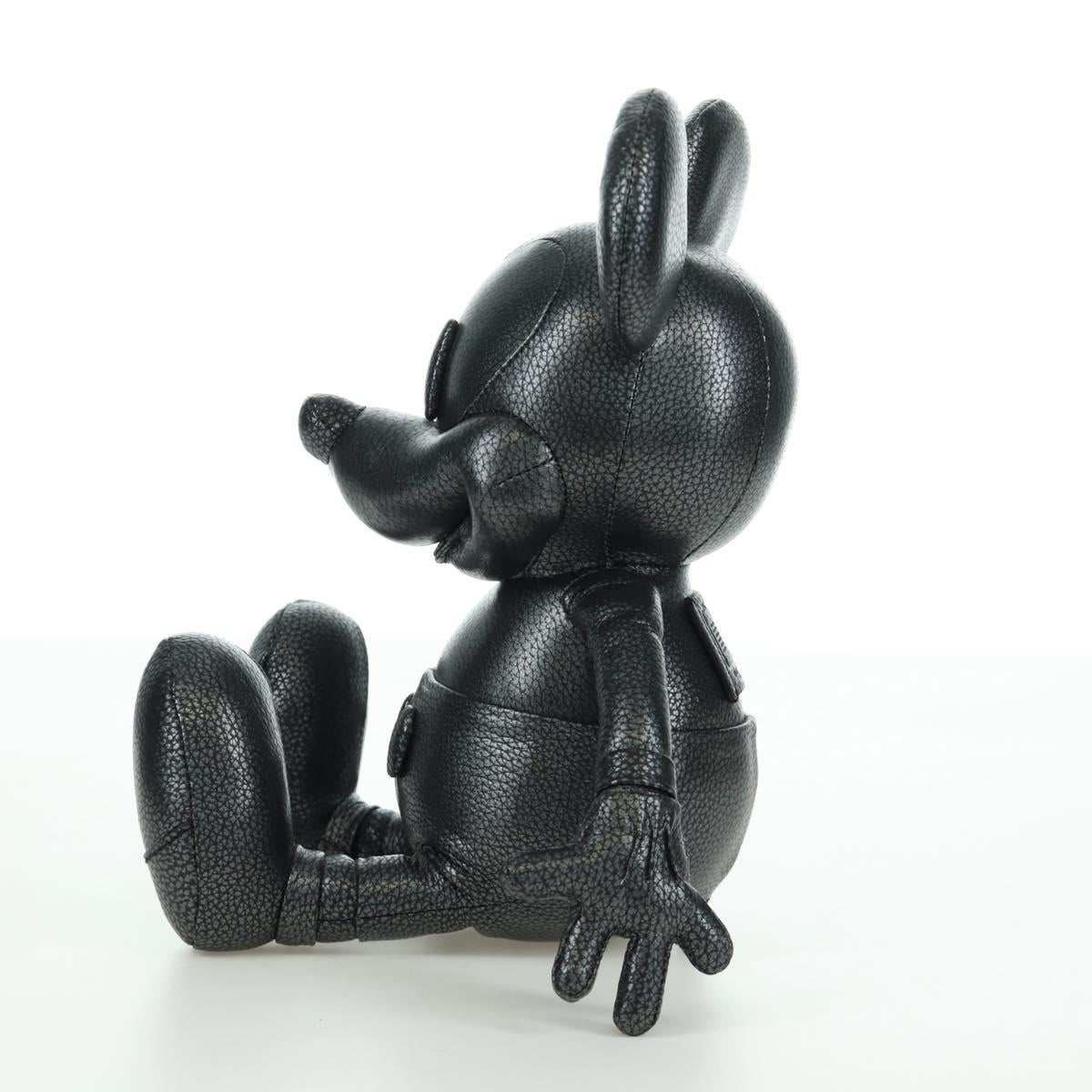 Coach Disney Mickey Stuffed Leather Black Auth 167116M