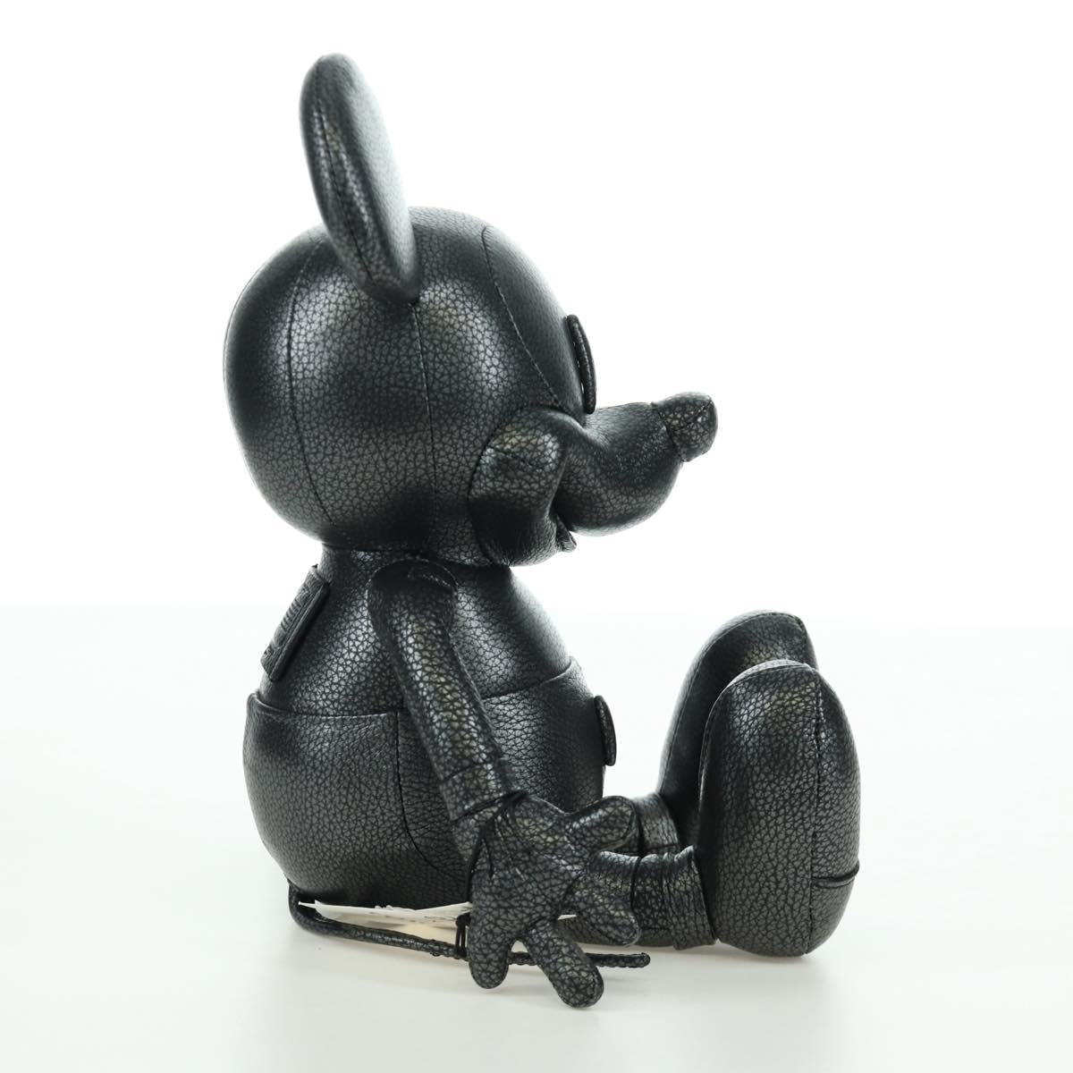 Coach Disney Mickey Stuffed Leather Black Auth 167116M