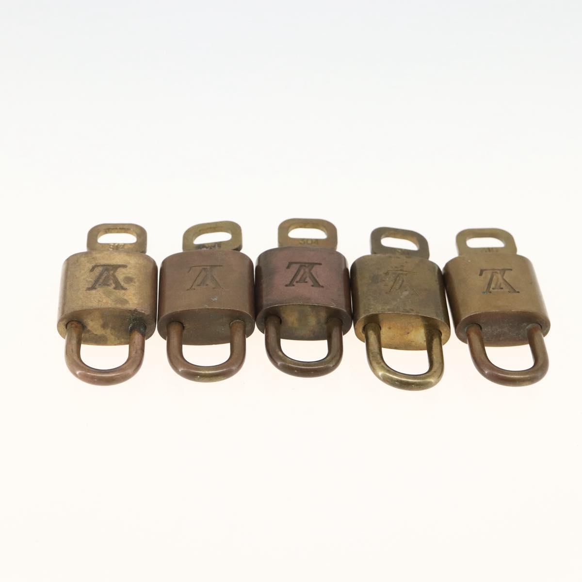 LOUIS VUITTON Padlock 5 Set Padlock metal Gold LV Auth 167123