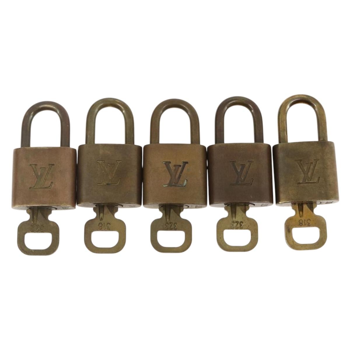 LOUIS VUITTON Padlock 5 Set Padlock metal Gold LV Auth 167124