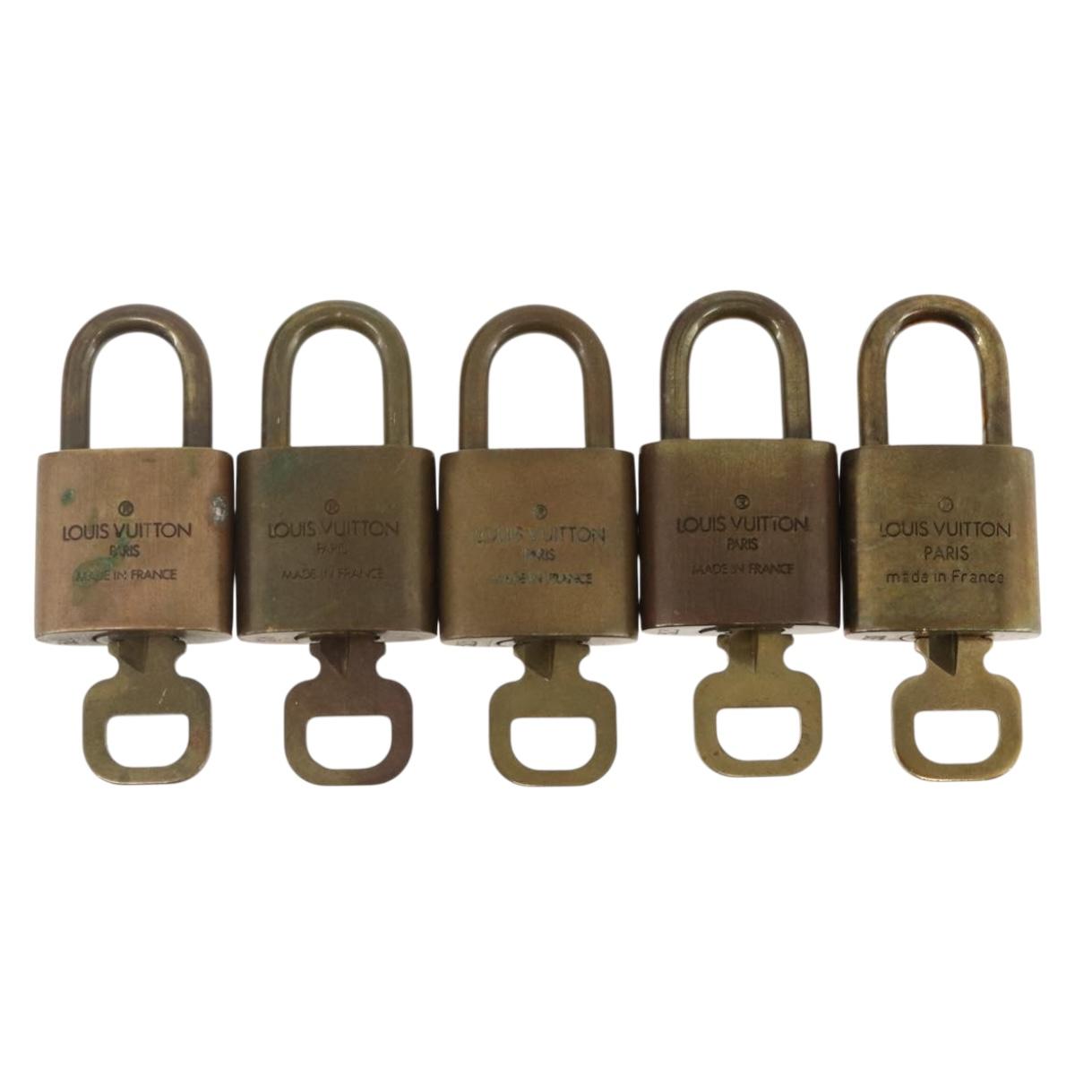 LOUIS VUITTON Padlock 5 Set Padlock metal Gold LV Auth 167124