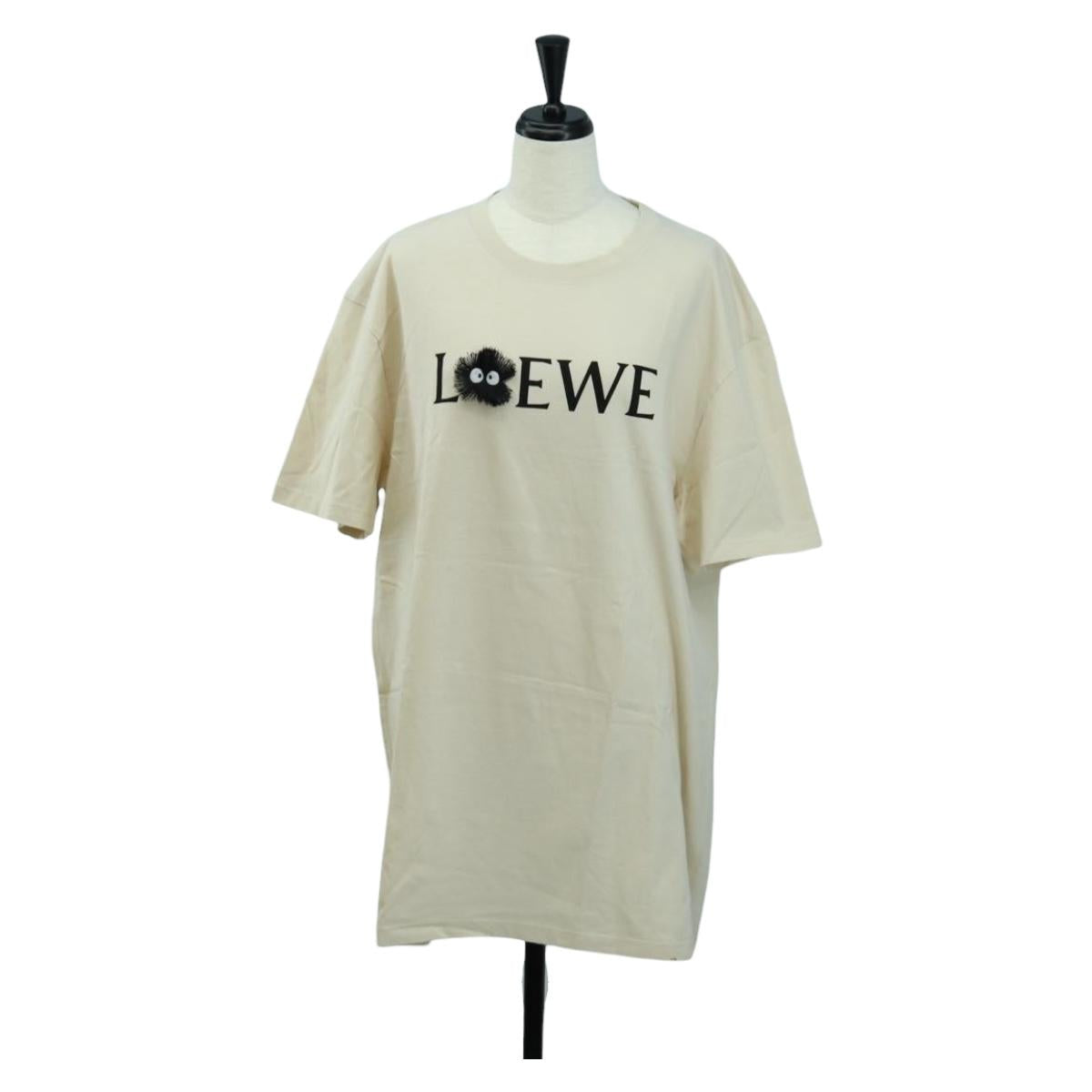 LOEWE Ã Studio Ghibli Makurokurosuke T Shirt Cotton Beige Auth 167128M