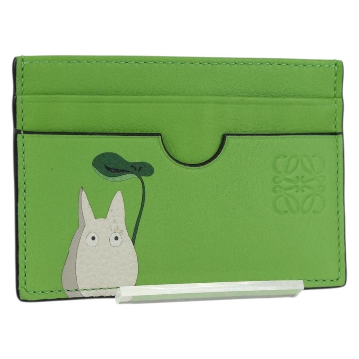 LOEWE Ã Ghibli Little Totoro My Neighbor Totoro Card Case Leather Auth 167134SM