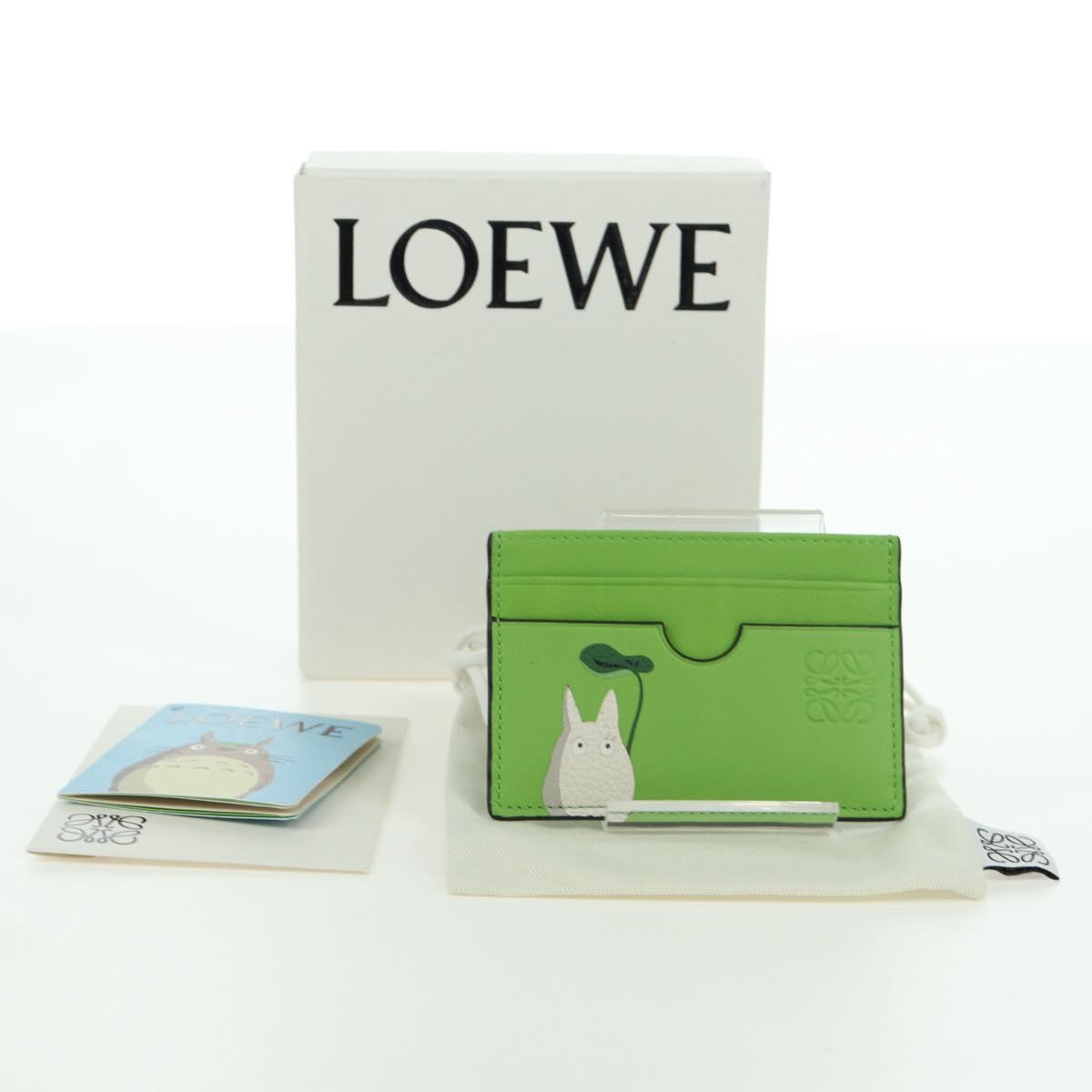 LOEWE Ã Ghibli Little Totoro My Neighbor Totoro Card Case Leather Auth 167134SM