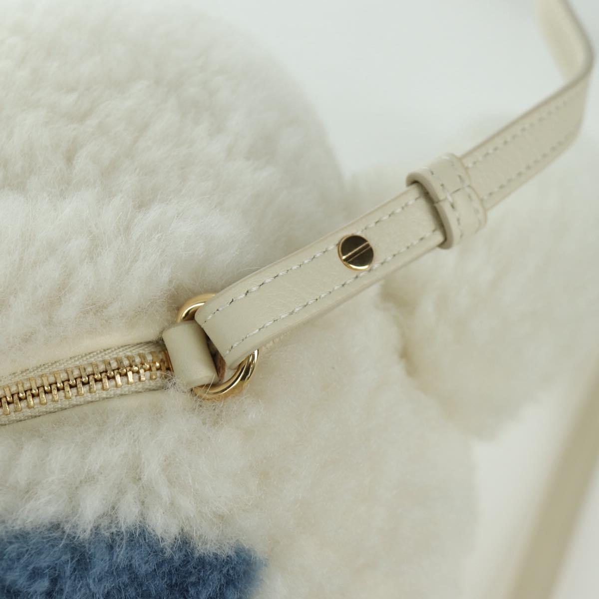 LOEWE Ã Studio Ghibli Howl's Moving Castle Shoulder Bag White Gold Auth 167137SM